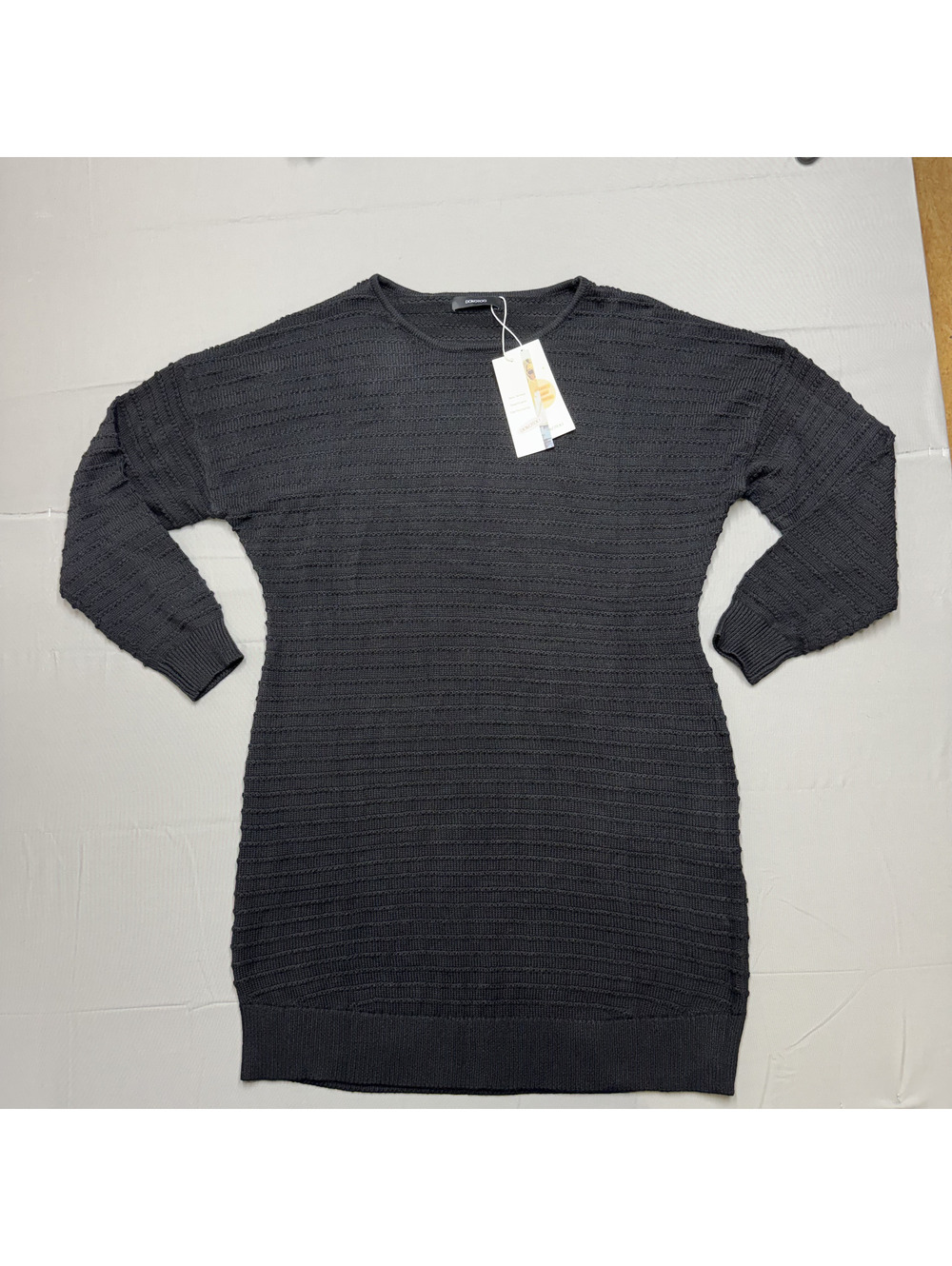 Dokotoo Womens Sweater Dress Knit Textured Solid Adult XL Black Cozy Fall NWT